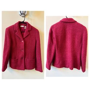 Ann Taylor vintage red wool blend jacket size 6